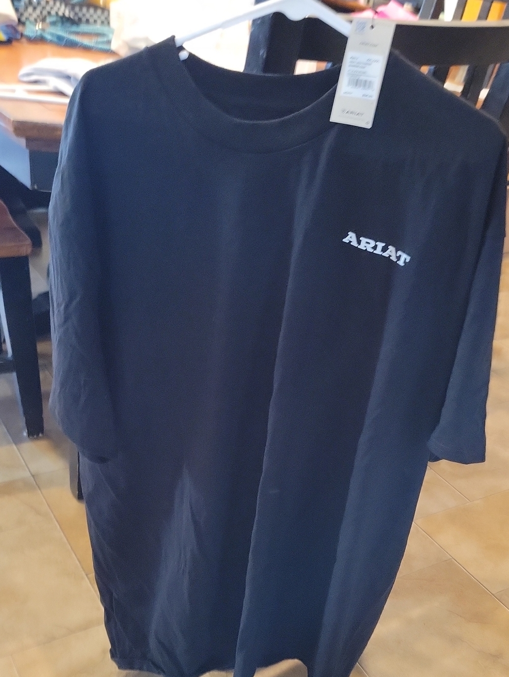 Ariat Black Short-Sleeve Tee with White Logo